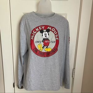Disney Mickey Mouse Gray Long Sleeve